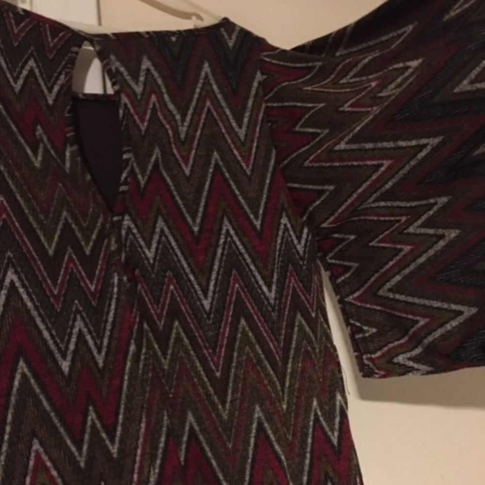 Fall Color Chevron Dress - Picture 6 of 6